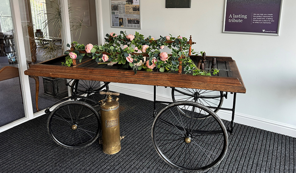 Wheeled Bier at Ipswitch funeral home